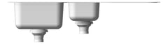 Front Image of Sink Kitchen Phoenix 1000Series OneAndOneThird Drainer Left