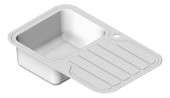 3D Shaded Image of Sink Kitchen Phoenix 1000Series Single Drainer Left
