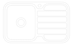 Plan Image of Sink Kitchen Phoenix 1000Series Single Drainer Left