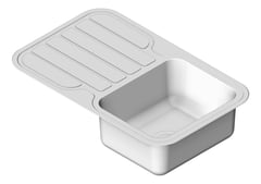 3D Shaded Image of Sink Kitchen Phoenix 1000Series Single Drainer Right