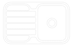 Plan Image of Sink Kitchen Phoenix 1000Series Single Drainer Right