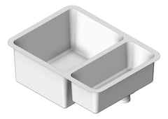 3D Shaded Image of Sink Kitchen Phoenix 2000Series OneAndHalf