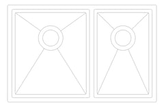 Plan Image of Sink Kitchen Phoenix 4000Series OneAndThreeFourth Left