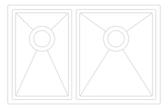 Plan Image of Sink Kitchen Phoenix 4000Series OneAndThreeFourth Right