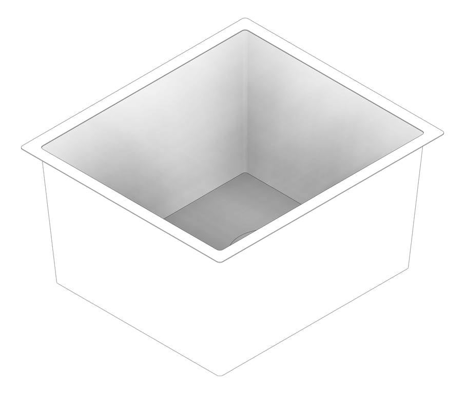 3D Documentation Image of Sink Kitchen Phoenix 4000Series Single