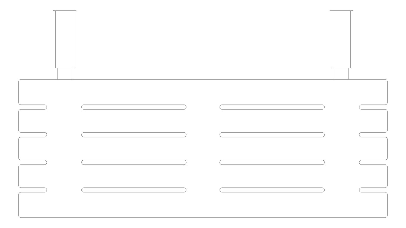 Plan Image of ShowerSeat Folding Plumbline Progetto Slatted