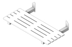 3D Shaded Image of ShowerSeat Folding Plumbline Slatted