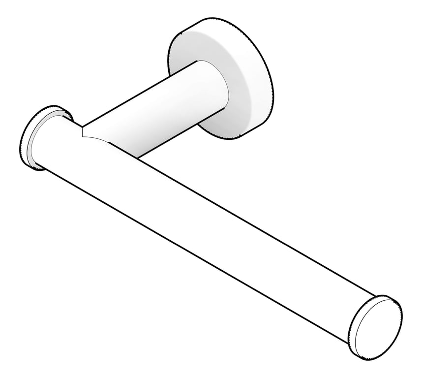 3D Documentation Image of ToiletRollHolder SurfaceMount Plumbline Buddy Progetto