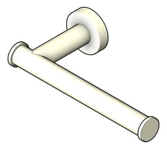 3D Shaded Image of ToiletRollHolder SurfaceMount Plumbline Buddy Progetto