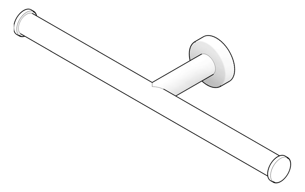 3D Documentation Image of ToiletRollHolder SurfaceMount Plumbline Buddy Progetto Double