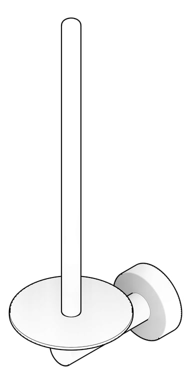 3D Documentation Image of ToiletRollHolder SurfaceMount Plumbline Buddy Progetto Vertical