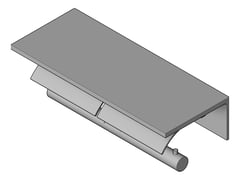 3D Shaded Image of ToiletRollHolder SurfaceMount Plumbline Double Shelf