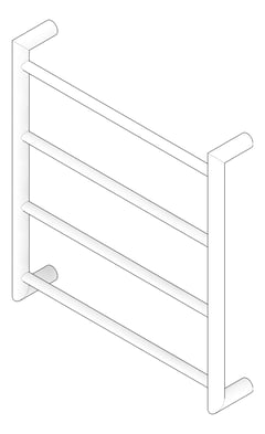 3D Documentation Image of TowelLadder Heated Plumbline Buddy 4Bar