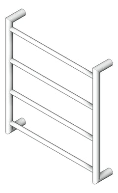 3D Shaded Image of TowelLadder Heated Plumbline Buddy 4Bar