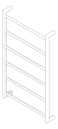 3D Documentation Image of TowelLadder Heated Plumbline Buddy 6Bar