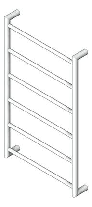 3D Shaded Image of TowelLadder Heated Plumbline Buddy 6Bar