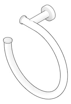 3D Documentation Image of TowelRing SurfaceMount Plumbline Buddy Progetto