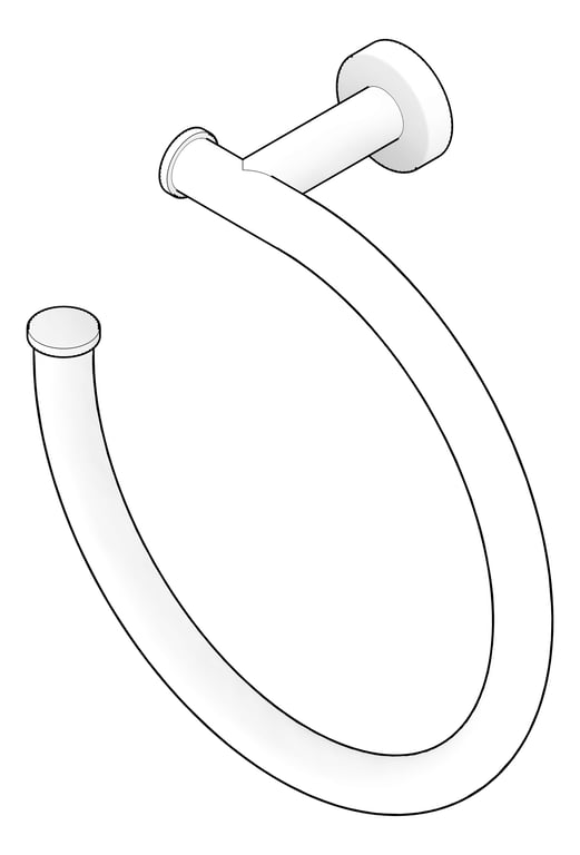 3D Documentation Image of TowelRing SurfaceMount Plumbline Buddy Progetto