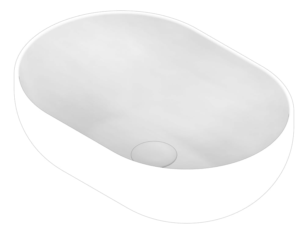 3D Documentation Image of Basin AboveCounter Plumbline Sfera Oval 50