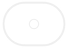 Plan Image of Basin AboveCounter Plumbline Sfera Oval 50
