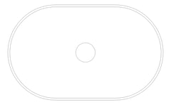 Plan Image of Basin AboveCounter Plumbline Sfera Oval 60
