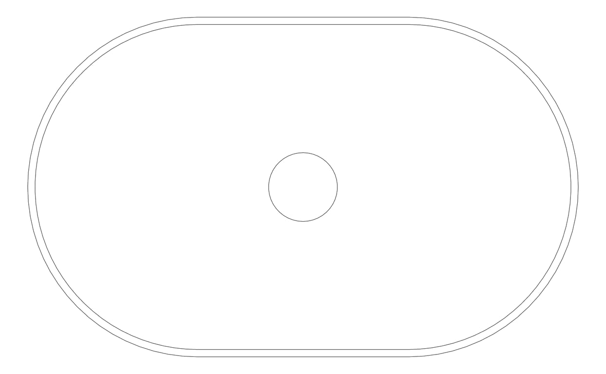 Plan Image of Basin AboveCounter Plumbline Sfera Oval 60