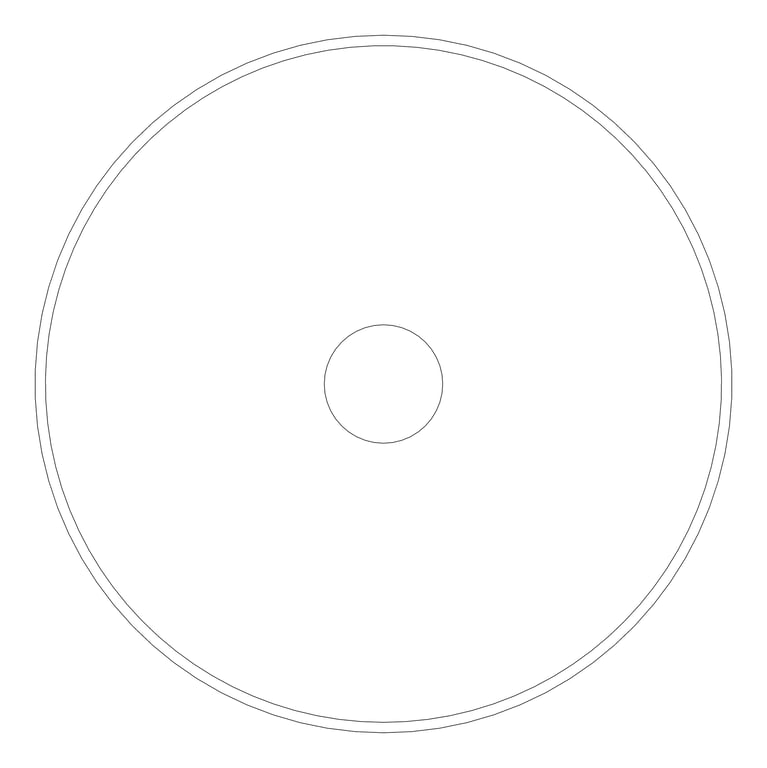 Plan Image of Basin AboveCounter Plumbline SuperThin Ellipse Round