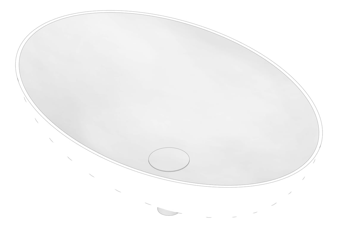3D Documentation Image of Basin AboveCounter Plumbline SuperThin Oval