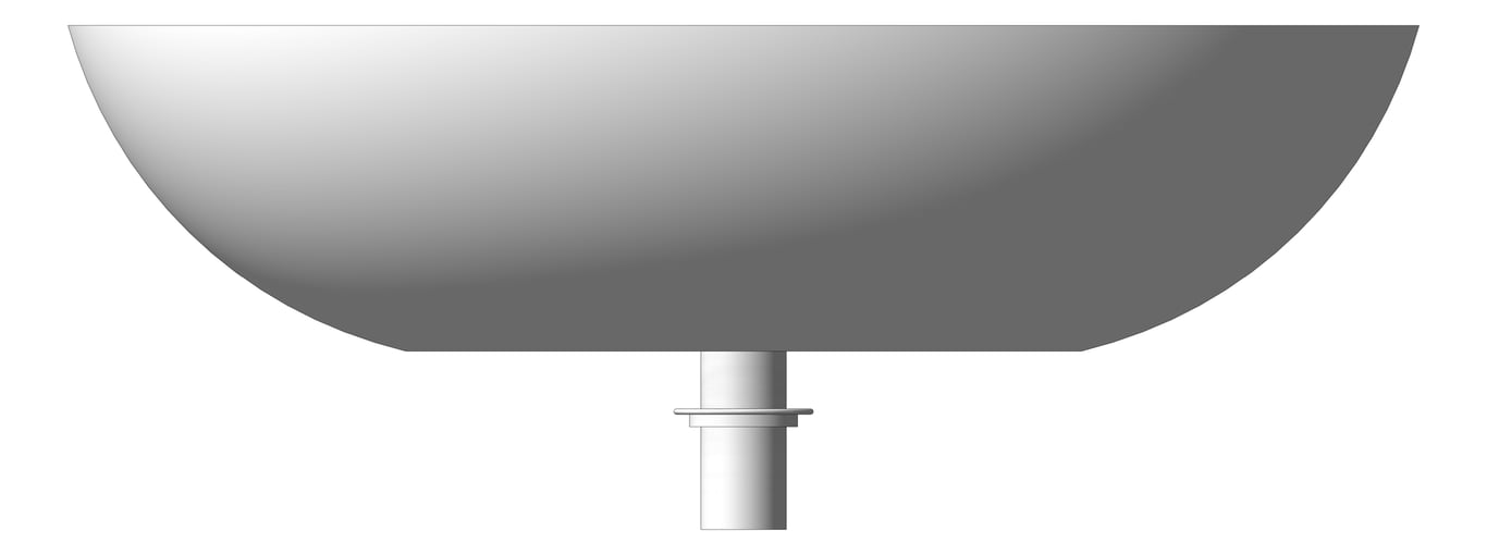Front Image of Basin AboveCounter Plumbline SuperThin Oval