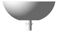 Left Image of Basin AboveCounter Plumbline SuperThin Oval