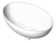 3D Shaded Image of Basin AboveCounter Plumbline SuperThin Oval Mini