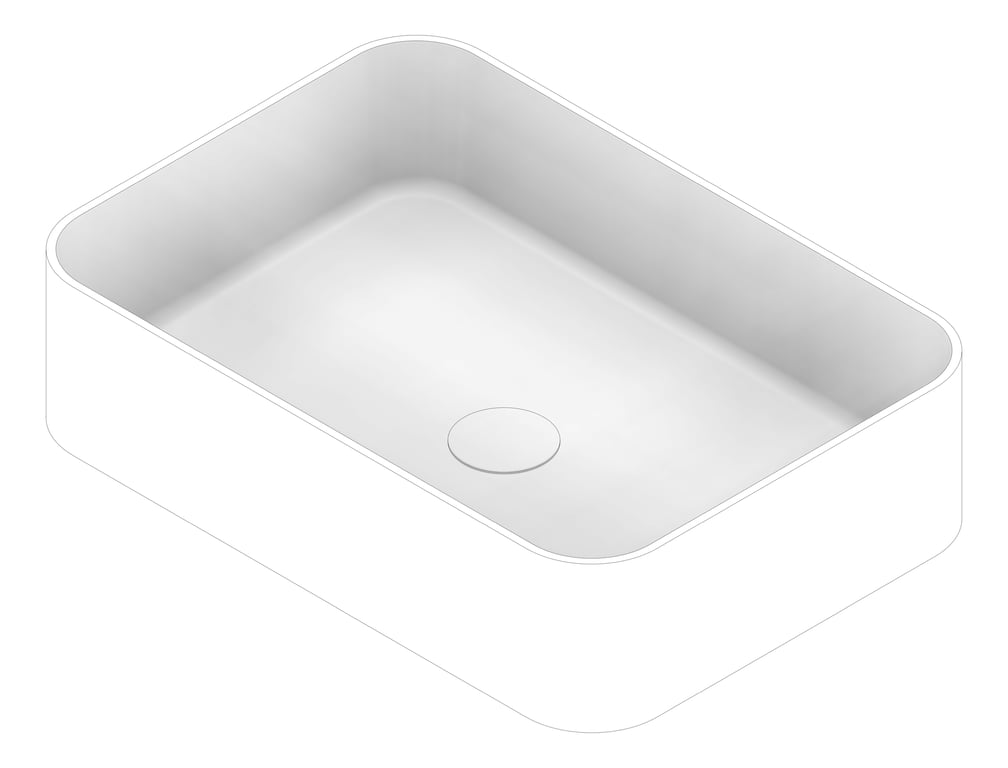 3D Documentation Image of Basin AboveCounter Plumbline SuperThin Rectangle