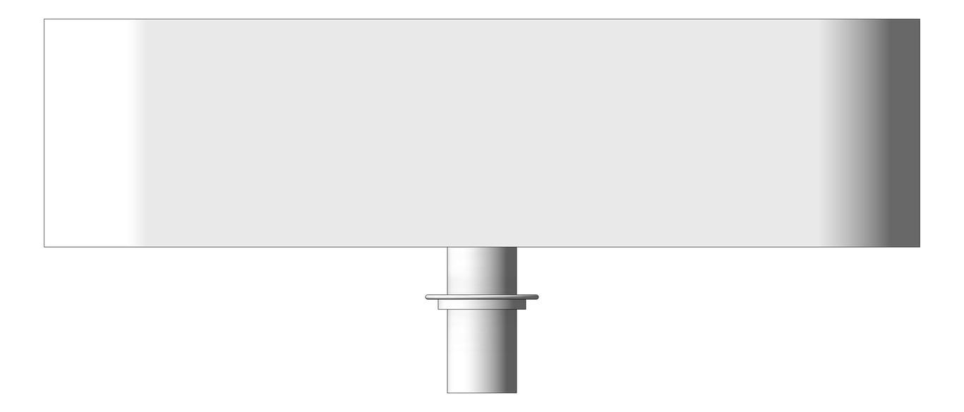 Front Image of Basin AboveCounter Plumbline SuperThin Rectangle 480