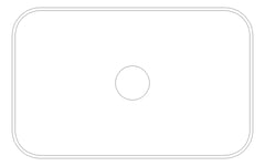 Plan Image of Basin AboveCounter Plumbline SuperThin Rectangle 480
