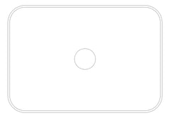 Plan Image of Basin AboveCounter Plumbline SuperThin Rectangle