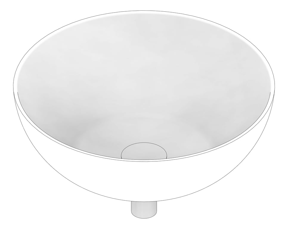 3D Documentation Image of Basin AboveCounter Plumbline SuperThin Round