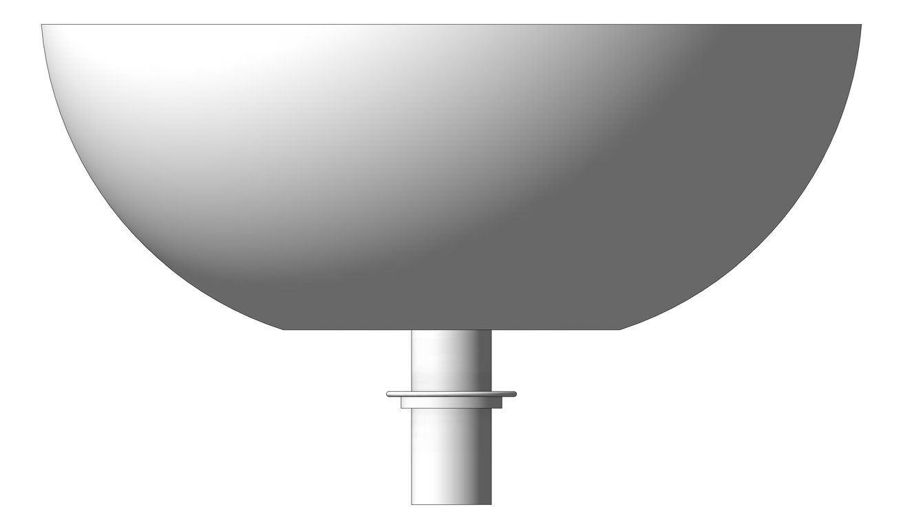 Left Image of Basin AboveCounter Plumbline SuperThin Round