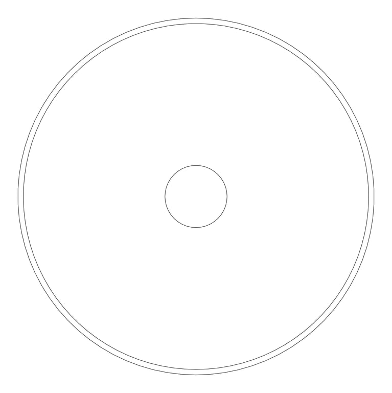 Plan Image of Basin AboveCounter Plumbline SuperThin Round