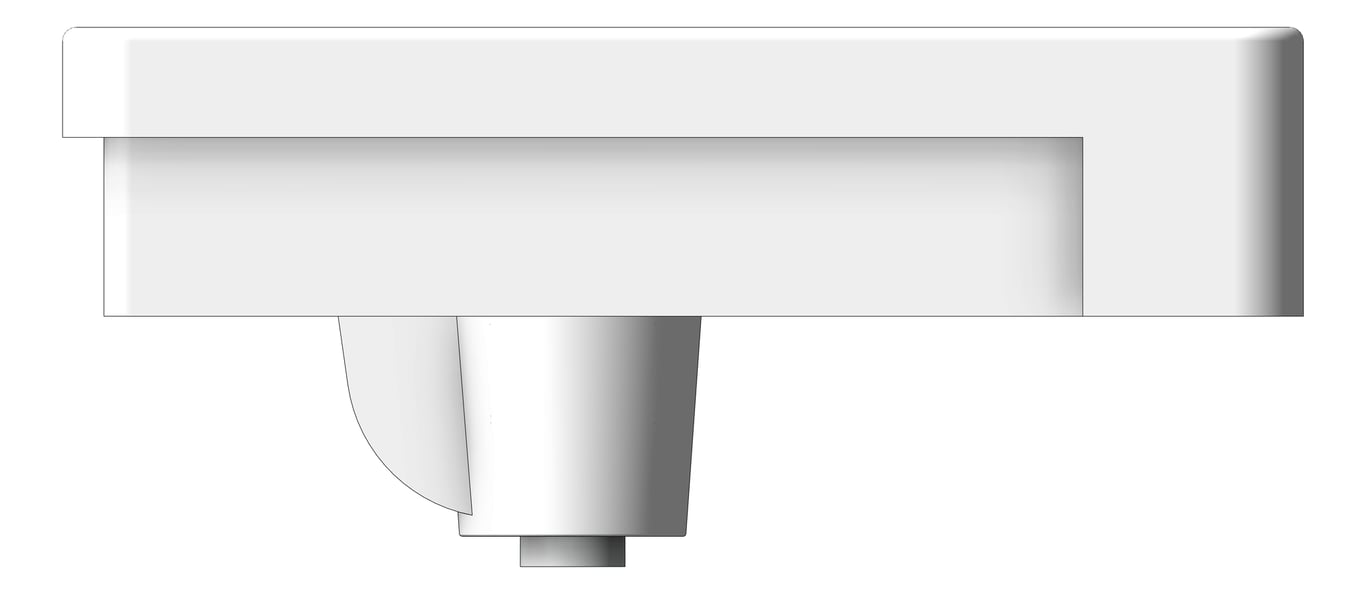 Left Image of Basin SemiRecessed Plumbline Evo Square