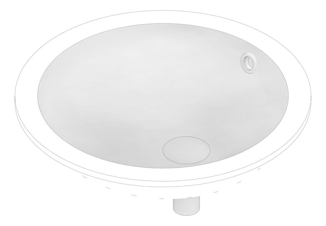 3D Documentation Image of Basin UnderMount Plumbline Evo Round
