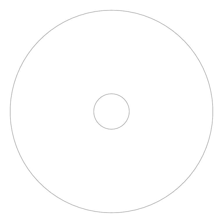 Plan Image of Basin UnderMount Plumbline SuperThin Ellipse Round