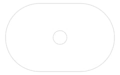 Plan Image of Basin UnderMount Plumbline SuperThin Oval Pill