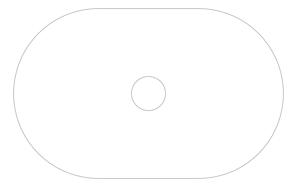 Plan Image of Basin UnderMount Plumbline SuperThin Oval Pill
