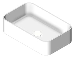 3D Shaded Image of Basin UnderMount Plumbline SuperThin Rectangle 480