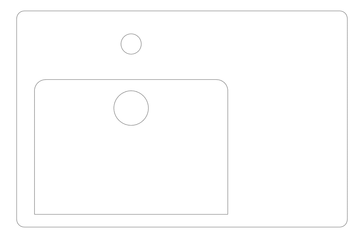 Plan Image of Basin Universal Plumbline Evo Left