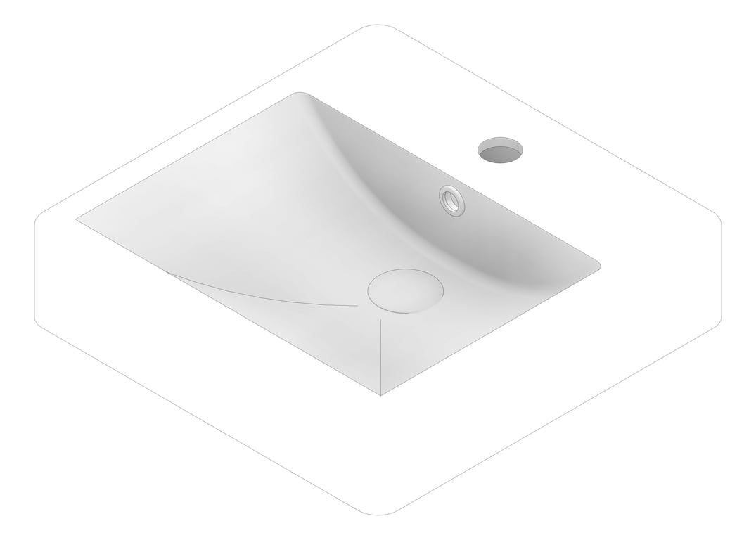 3D Documentation Image of Basin Universal Plumbline Evo Square 45