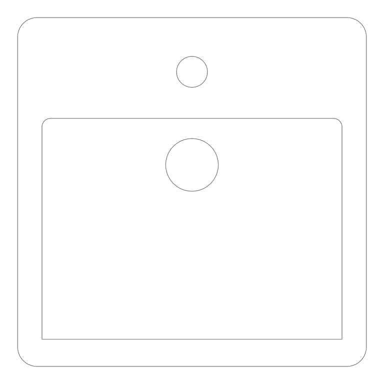 Plan Image of Basin Universal Plumbline Evo Square 45
