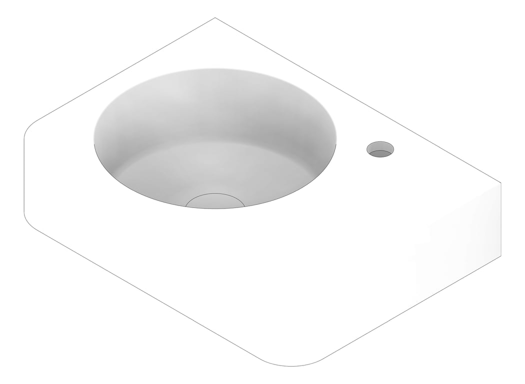 3D Documentation Image of Basin WallHung Plumbline Cirque