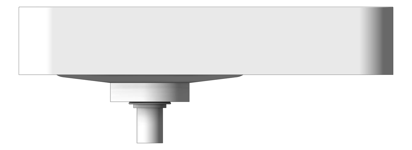 Front Image of Basin WallHung Plumbline Cirque Left