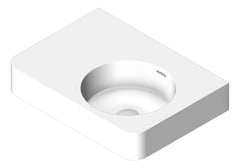 3D Shaded Image of Basin WallHung Plumbline Cirque Right